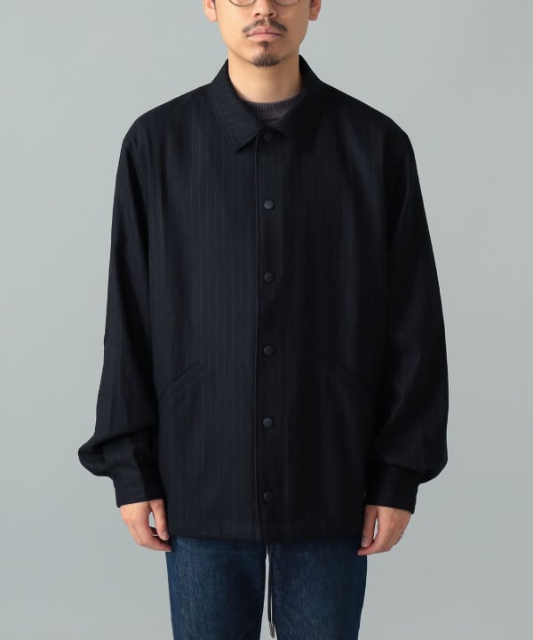 【+10%ポイントUP】Brooks Brothers / ストライプ コーチ ジャケット Model：H175cm　Size：L