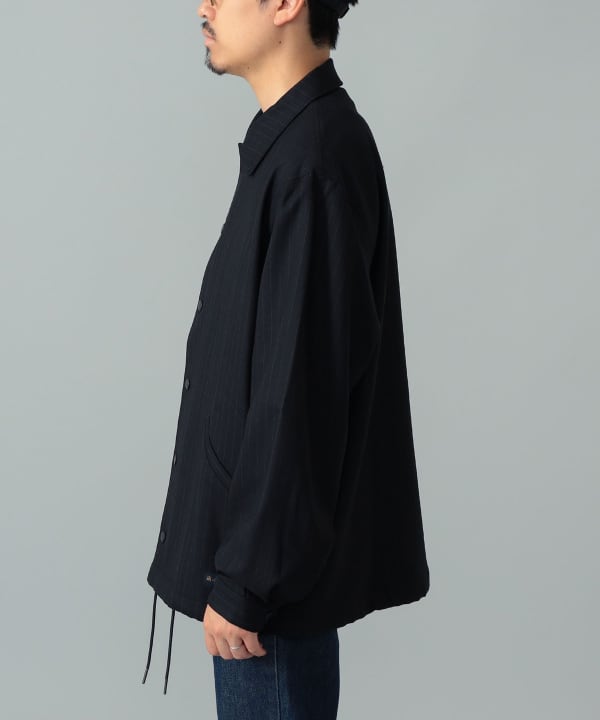 【+10%ポイントUP】Brooks Brothers / ストライプ コーチ ジャケット Model：H175cm　Size：L