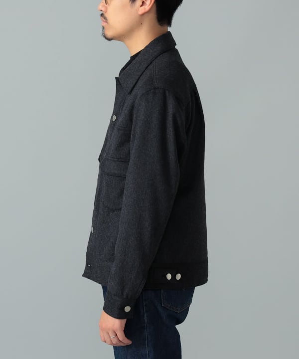 Jeanik / ミックスファブリック 2ndタイプ ブルゾン Model：H175cm　Size：L