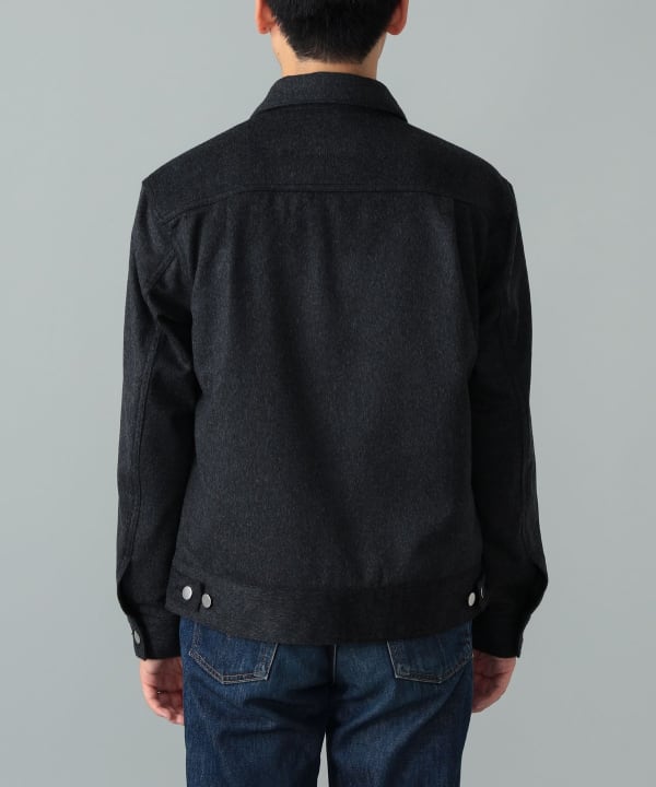 Jeanik / ミックスファブリック 2ndタイプ ブルゾン Model：H175cm　Size：L