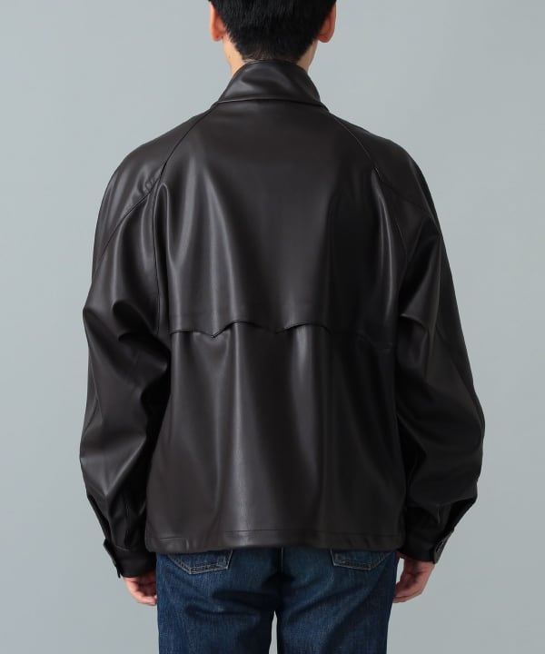 【+10%ポイントUP】【別注】BARACUTA / G4 フェイクレザー ショート ブルゾン Model：H175cm　Size：42