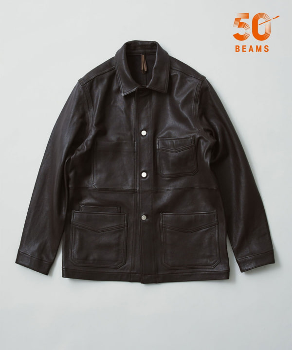 【別注】Drake’s × BEAMS F / ラムレザー チョアジャケット