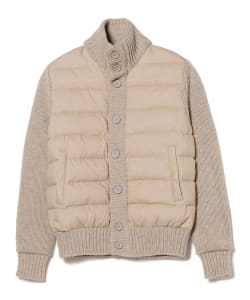 ■HERNO / ウールカシミヤ コンビ ニットブルゾン