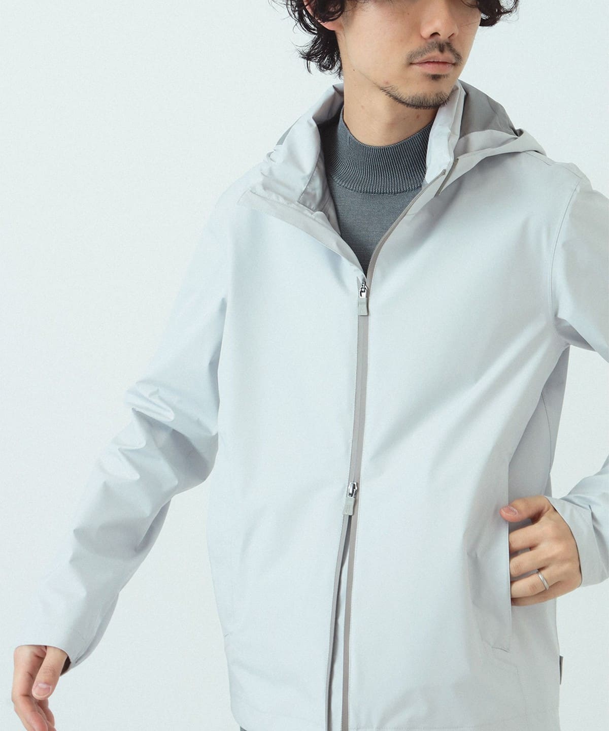 BEAMS F BEAMS / zip-up hooded blouson (HERNO blouson) mail order | BEAMS