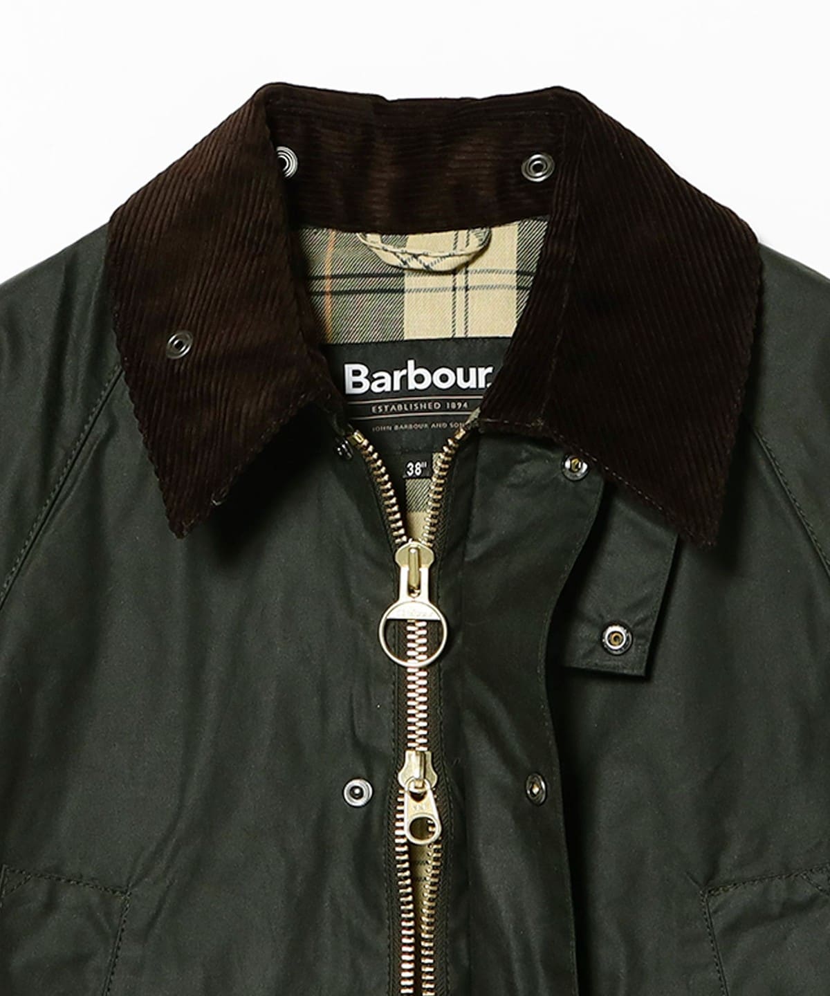 すけさん様】ビームスF Barbourワックスコットン ジャケット/オリーブ