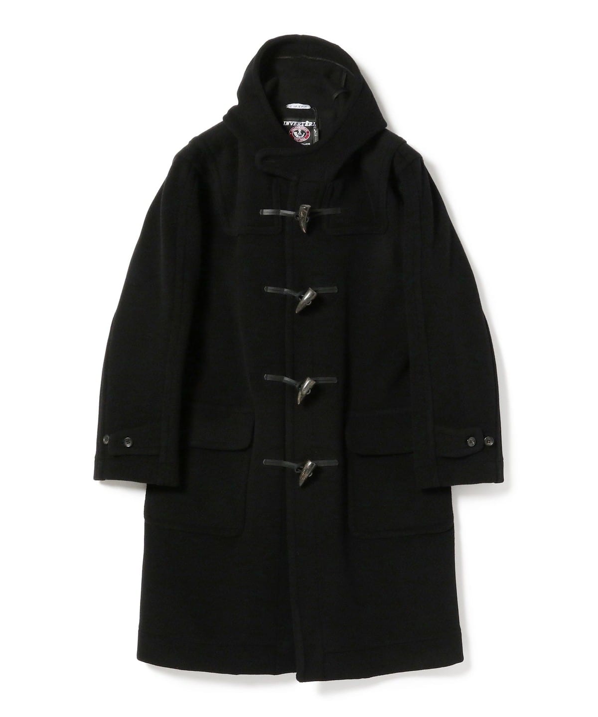 【別注】INVERTERE インバーティア / ヘリンボーン ダッフルコート コート MEN BLACK 36 【別注】INVERTERE インバーティア / ヘリンボーン ダッフルコート コート MEN BLACK 36