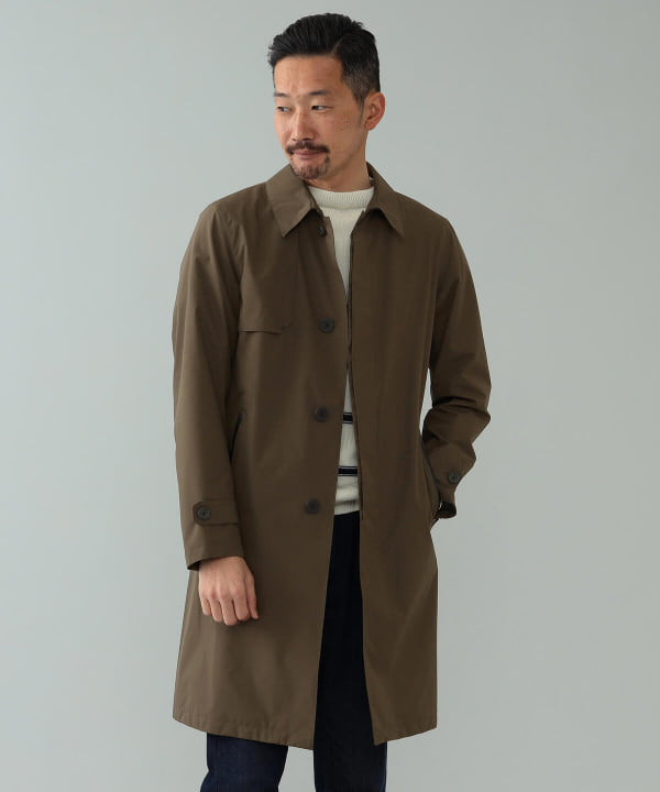 BEAMS F BEAMS / Belted stainless steel collar coat (coat HERNO