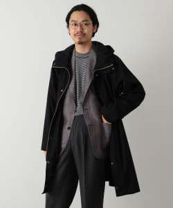 Barbour × BEAMS F / 別注 HOODED HUNTING ピーチドコットン フーデッド ハンティングコート