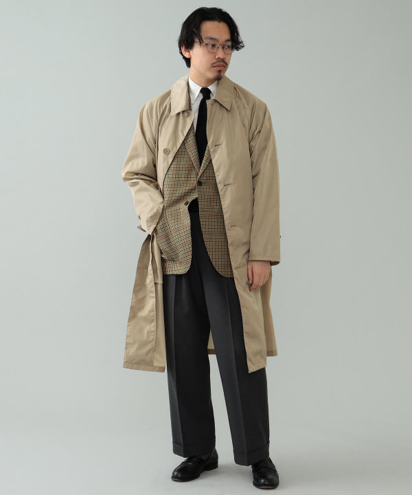 BEAMS F BEAMS BEAMS F / Raglan Sleeve Stainless Steel Collar Coat 