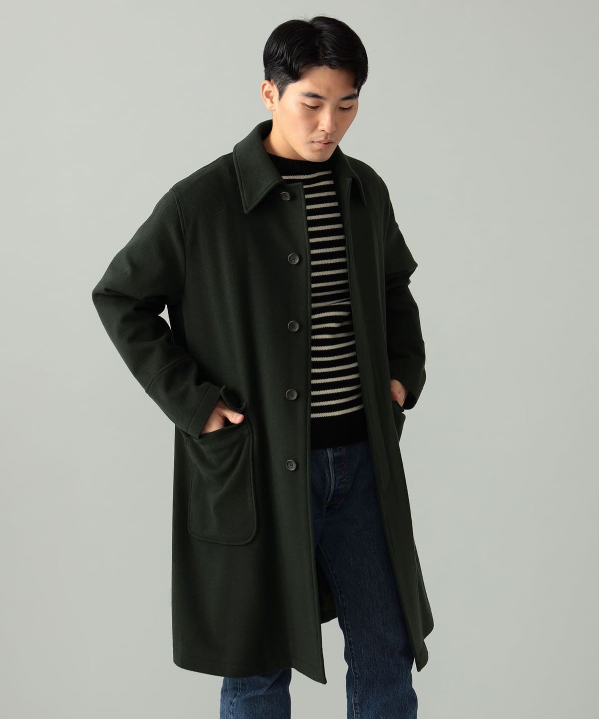 BEAMS F（ビームスF）Sealup × BEAMS F / 別注 ロング バルカラー ...UNITEDARROWS トレンチコート