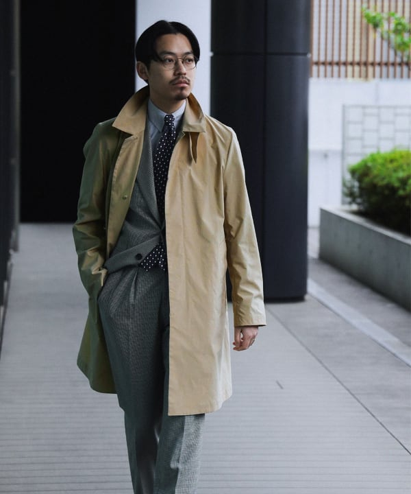 BEAMS F（ビームスF）MACKINTOSH / DUNKELD ポリエステル ステンカラー