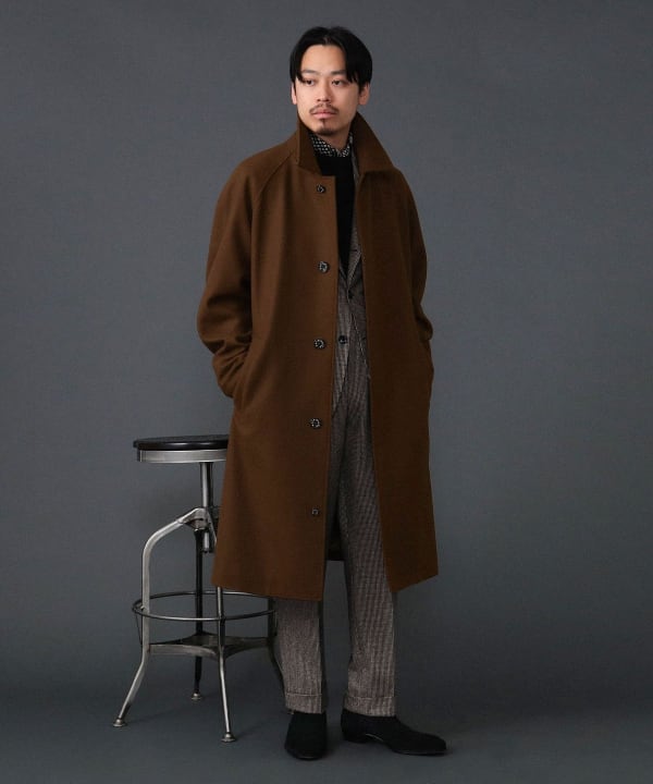 BEAMS F（ビームスF）【別注】MACKINTOSH / BALFIELD ウール ソリッド ラグランスリーブ バルカラーコート（コート  ステンカラーコート）通販｜BEAMS