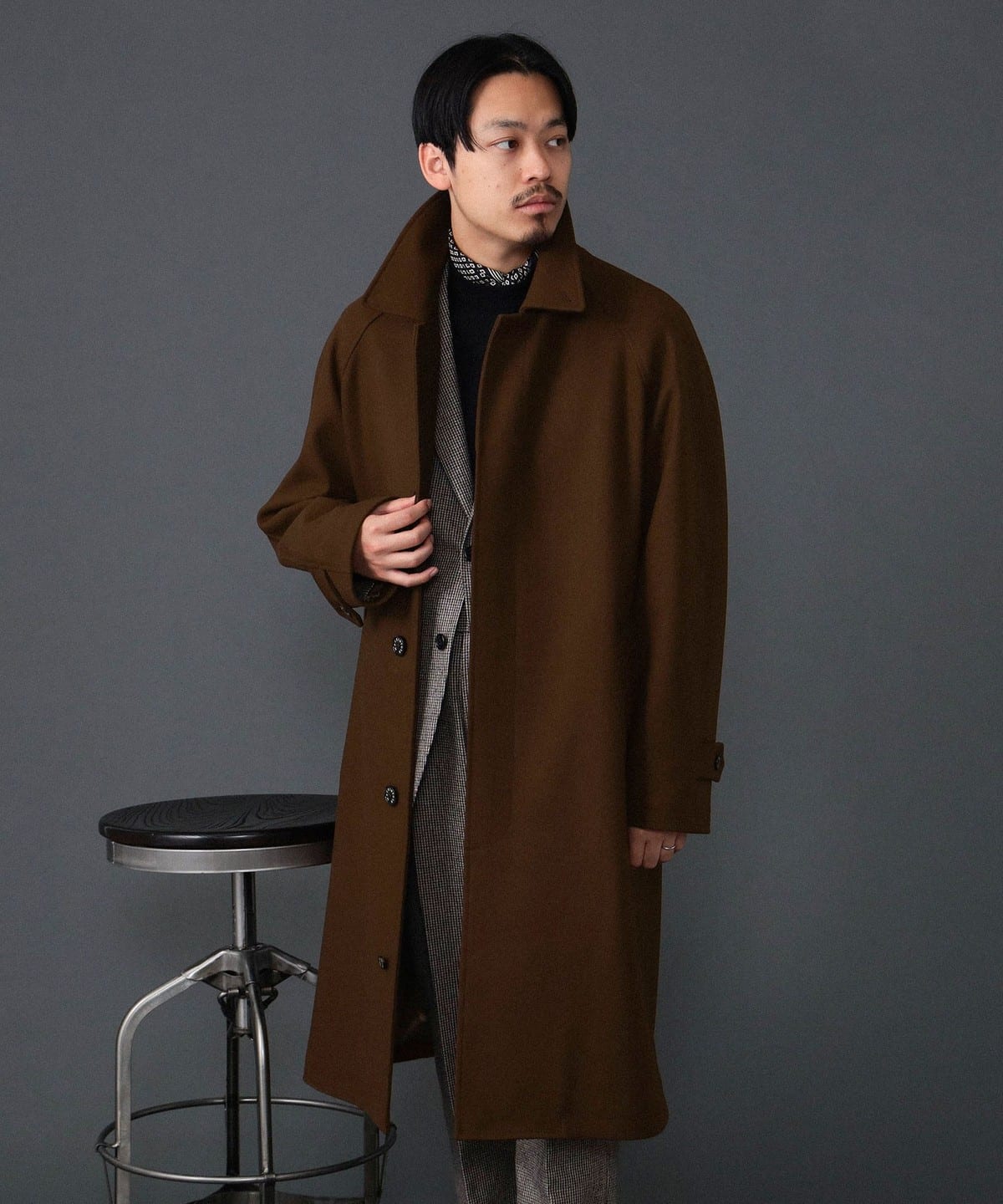 BEAMS F（ビームスF）【10%OFF!!アウターフェア対象】【別注】MACKINTOSH / BALFIELD ウール ソリッド  ラグランスリーブ バルカラーコート（コート ステンカラーコート）通販｜BEAMS