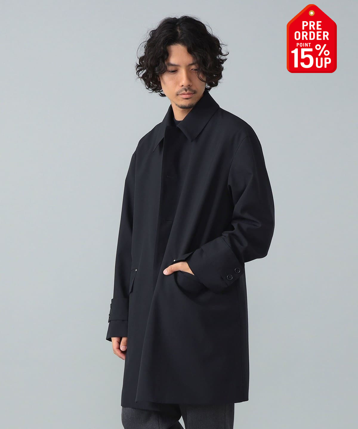 【+15%ポイントUP】【別注】MACKINTOSH マッキントッシュ / HUMBIE ネイビー ウール コート コート MEN MIDNIGHT/DE01 40 【+15%ポイントUP】【別注】MACKINTOSH マッキントッシュ / HUMBIE ネイビー ウール コート コート MEN MIDNIGHT/DE01 40