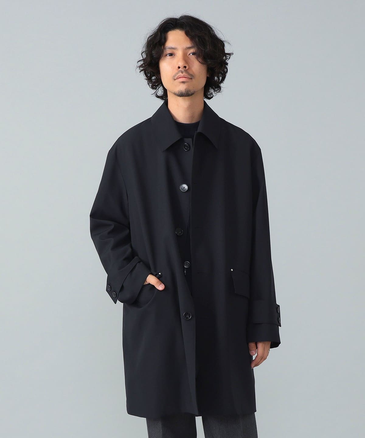 BEAMS F（ビームスF）【別注】MACKINTOSH / HUMBIE ネイビー