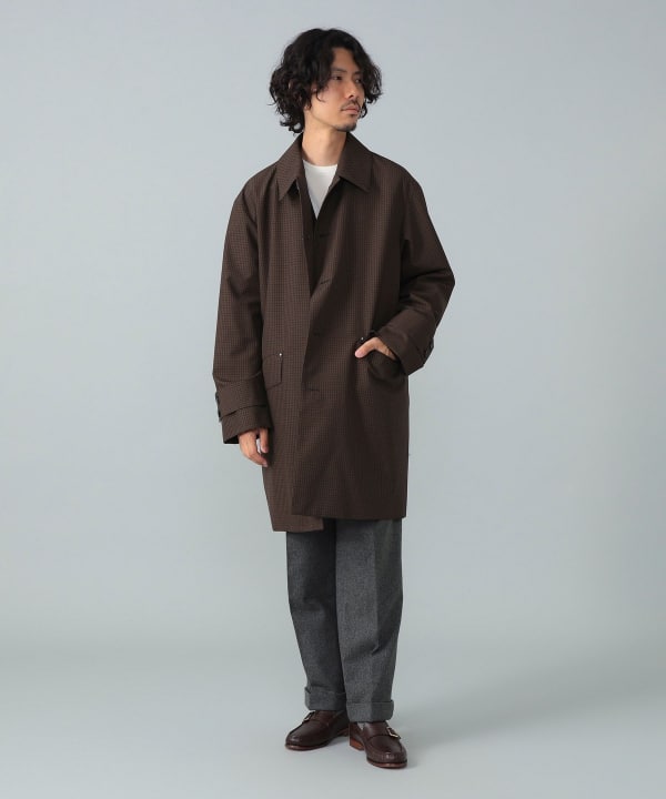 ♦︎機能性抜群♦︎美品◎マッキントッシュ 3way ステンカラーコート チェック BEAMS F(ビームスF)【別注】MACKINTOSH / HUMBIE ウール
