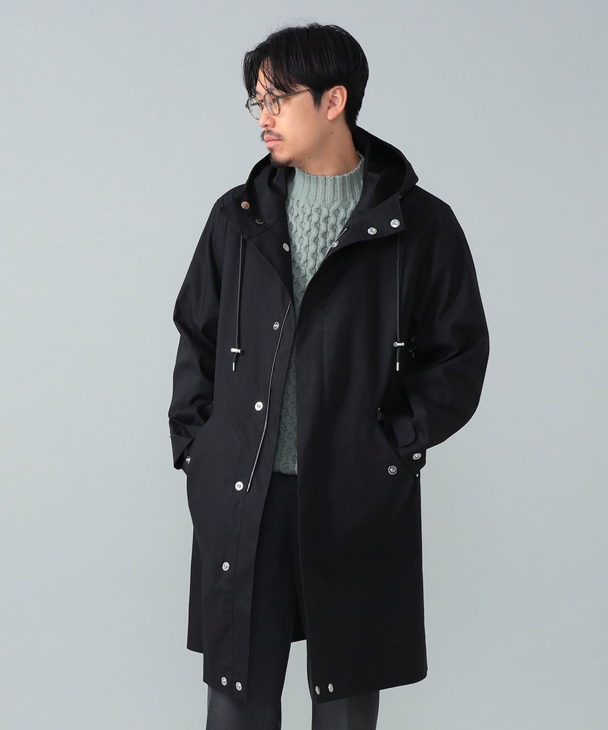 MACKINTOSH マッキントッシュ / GRANISH フーデットコート コート MEN BLACK/MIDJ06 34 MACKINTOSH マッキントッシュ / GRANISH フーデットコート コート MEN BLACK/MIDJ06 34