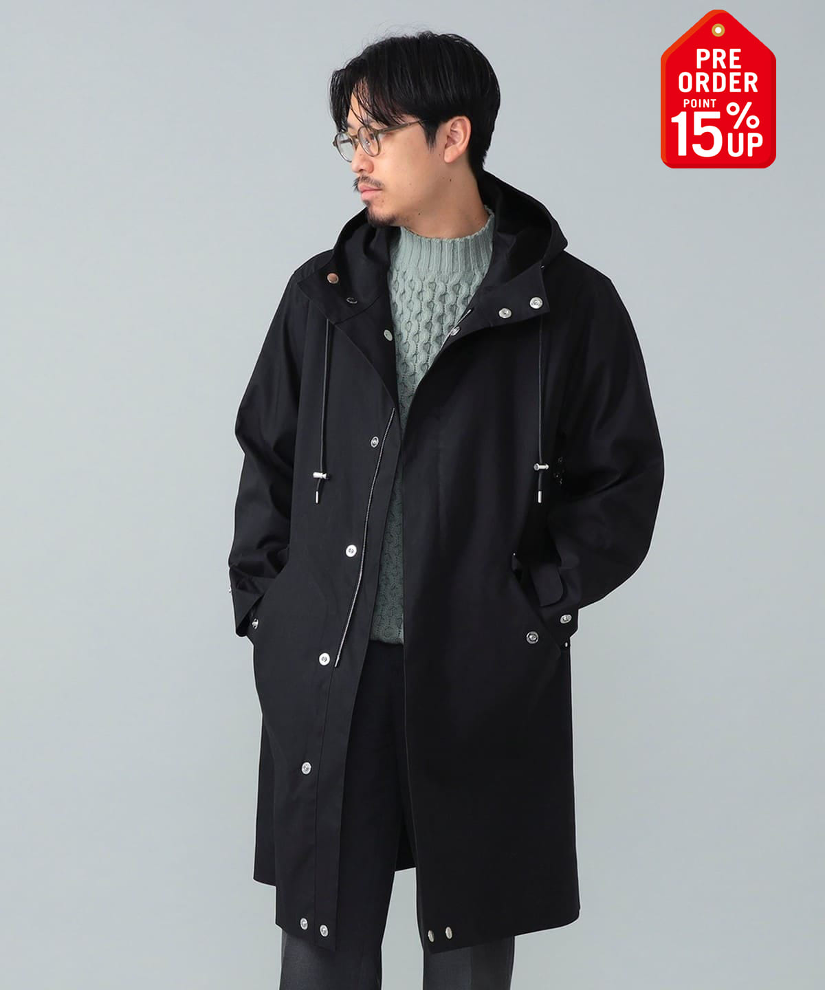 【+15%ポイントUP】MACKINTOSH マッキントッシュ / GRANISH フーデットコート コート MEN BLACK/MIDJ06 38 【+15%ポイントUP】MACKINTOSH マッキントッシュ / GRANISH フーデットコート コート MEN BLACK/MIDJ06 38