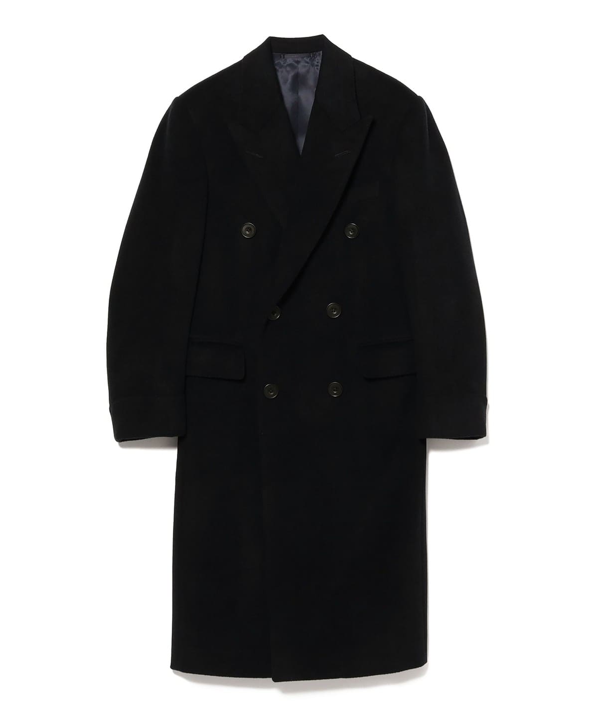 【別注】FUMIYA HIRANO LONDON / ウールカシミヤ ヘリンボーン ダブルブレスト チェスターコート コート MEN NAVY/69 34 【別注】FUMIYA HIRANO LONDON / ウールカシミヤ ヘリンボーン ダブルブレスト チェスターコート コート MEN NAVY/69 34