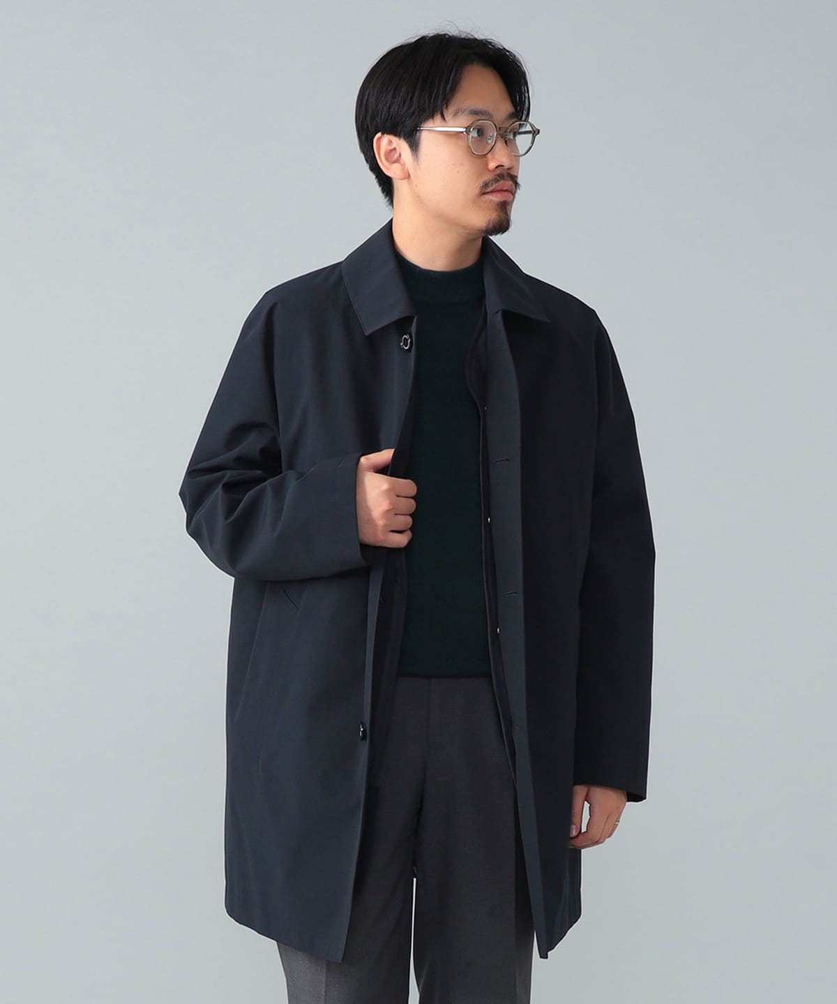 【別注】Traditional Weatherwear トラディショナル ウェザーウェア / DERBY BUTTON THROUGH ライナー付き ステンカラーコート コート MEN NAVY 38 【別注】Traditional Weatherwear トラディショナル ウェザーウェア / DERBY BUTTON THROUGH ライナー付き ステンカラーコート コート MEN NAVY 38
