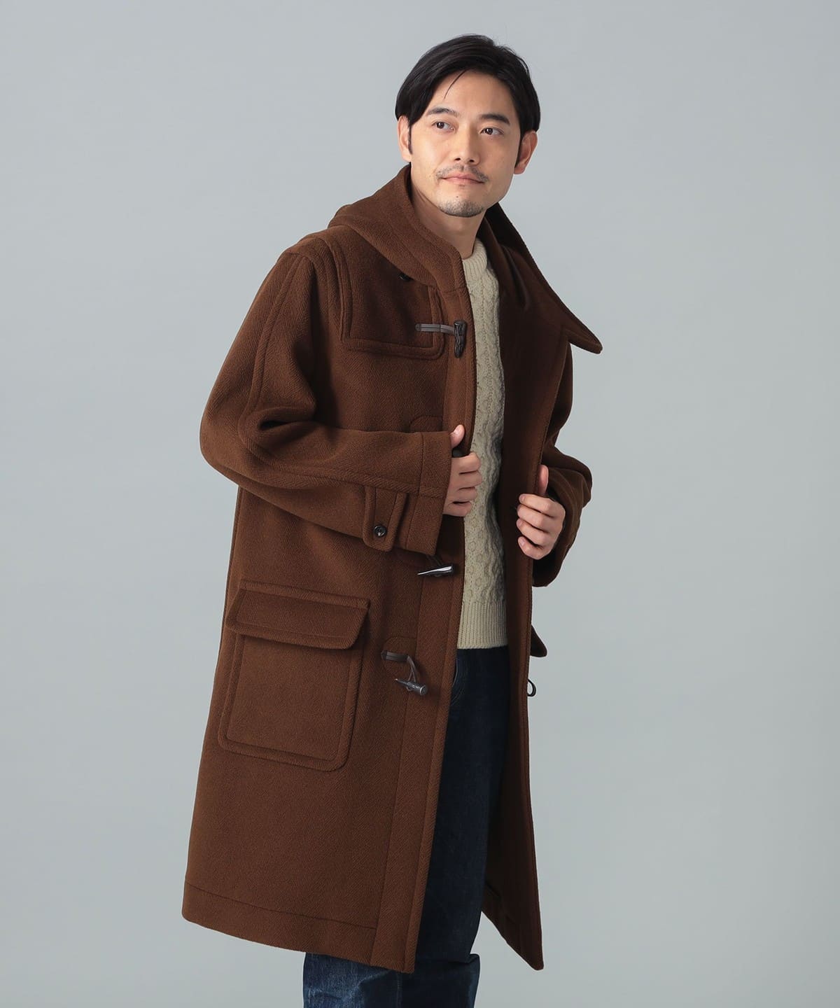 BEAMS F 【別注】INVERTERE / ヘリンボーン ダッフルコート BEAMS F（ビームスF）【別注】INVERTERE / ヘリンボーン ダッフル