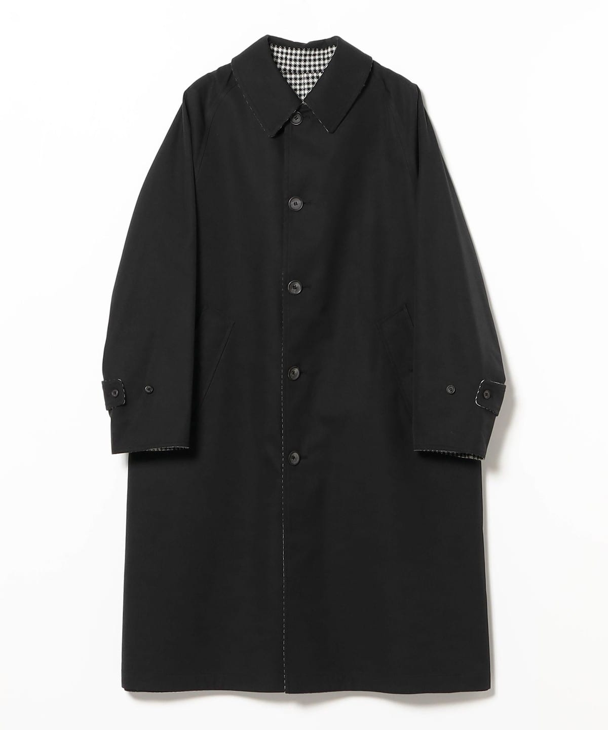 【別注】INVERTERE インバーティア / リバーシブル バルカラーコート コート MEN BLACK 38 【別注】INVERTERE インバーティア / リバーシブル バルカラーコート コート MEN BLACK 38