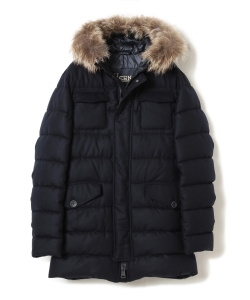 ▲HERNO / 別注 ウール 4ポケットダウンコート◎