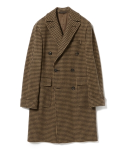 ▲CARUSO / 別注 ハウンドトゥース 6ボタンダブルブレストコート◎