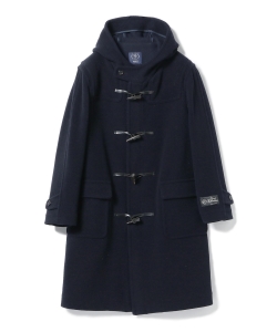 ▲BEAMS F / ウールヘリンボーン ダッフルコート