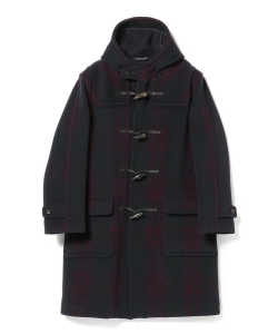 ▲INVERTERE / 別注 タータンチェック ダッフルコート