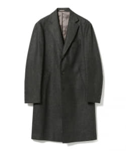 ▲BEAMS F / ウールナイロン ダイアゴナルツイル スポルベリーノコート