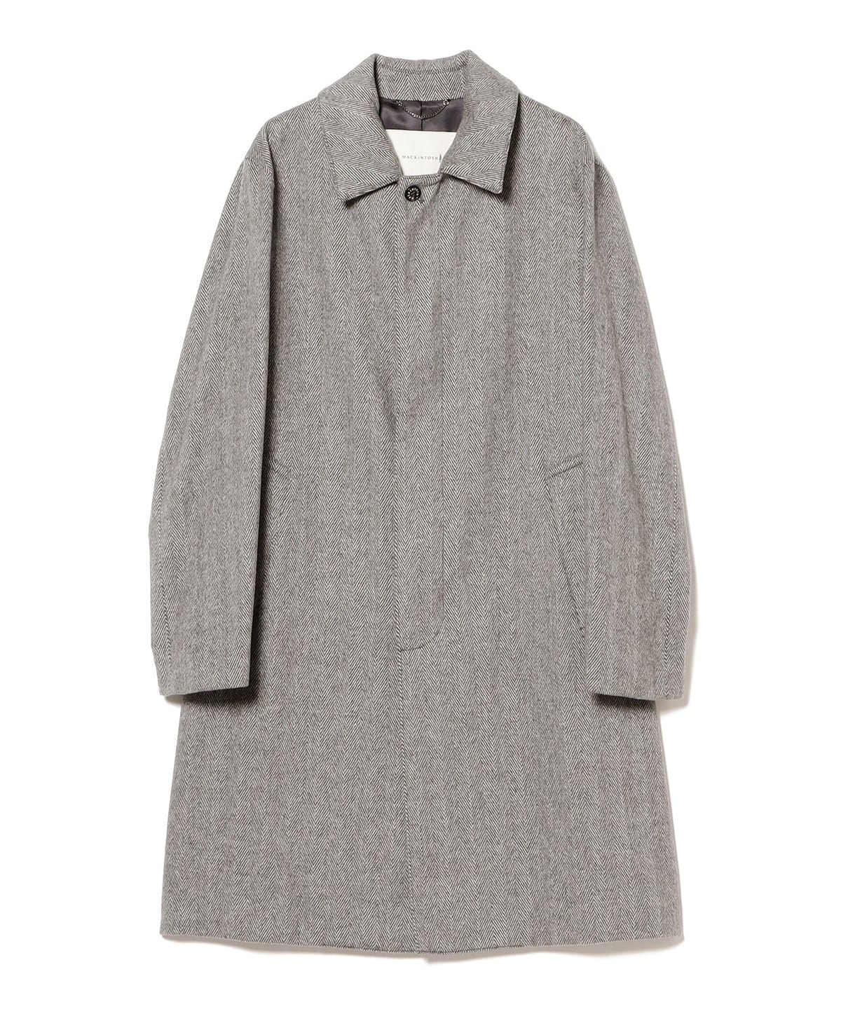 MACKINTOSH マッキントッシュ / DUNKELD カシミヤ ヘリンボーン ステンカラーコート コート MEN GREY/01 42 MACKINTOSH マッキントッシュ / DUNKELD カシミヤ ヘリンボーン ステンカラーコート コート MEN GREY/01 42
