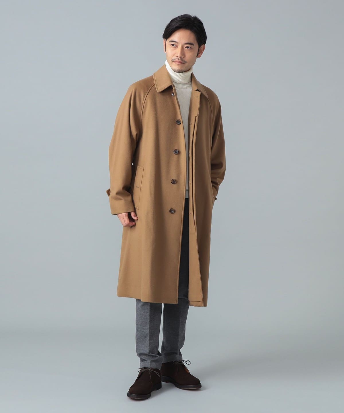 【美品】BEAMS F カシミヤ混ステンカラーコート ブラウン size48 21190612995_D_12.jpg