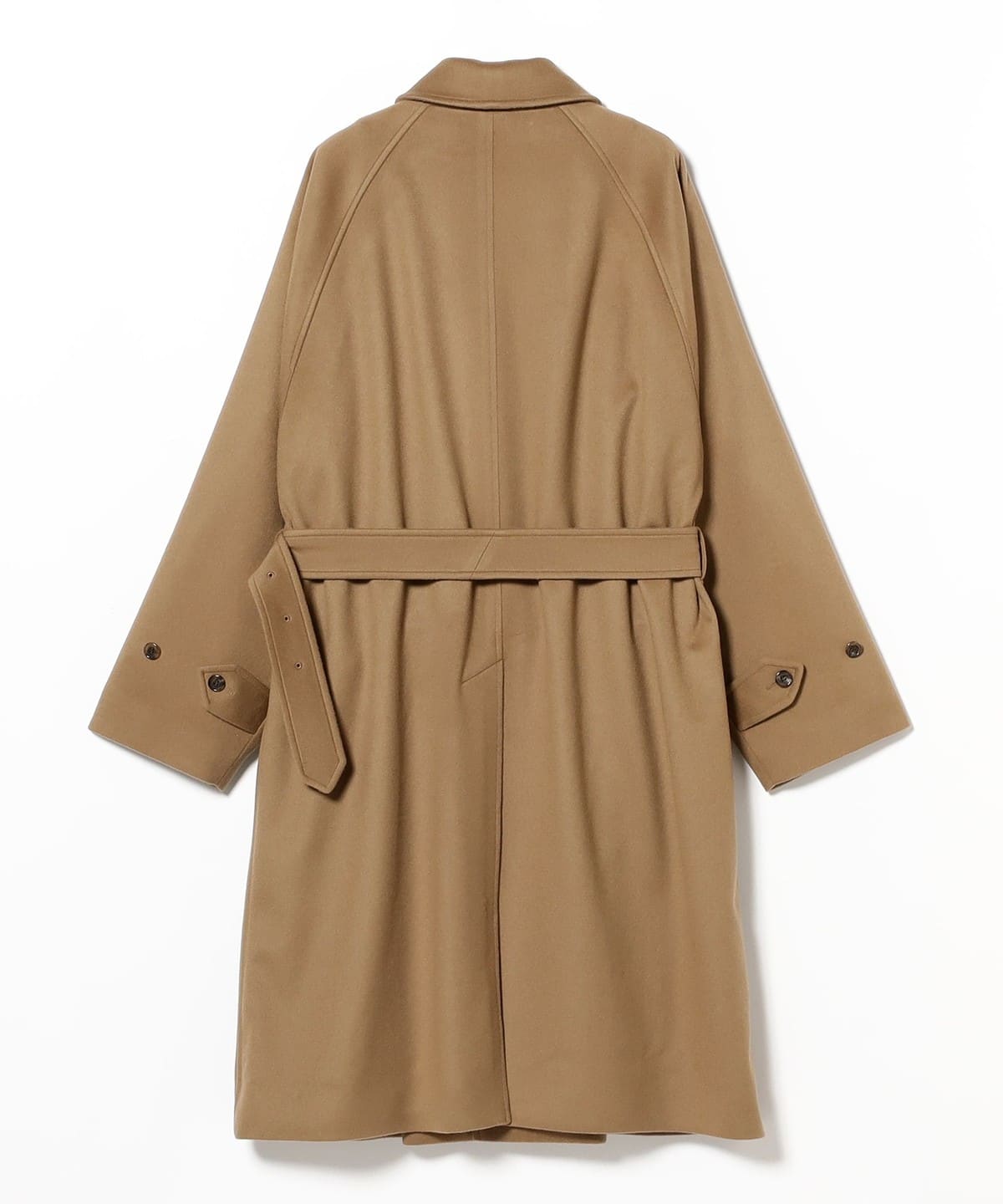 BEAMS F（ビームスF）ウールカシミヤ シングル ベルテッドバルカラー