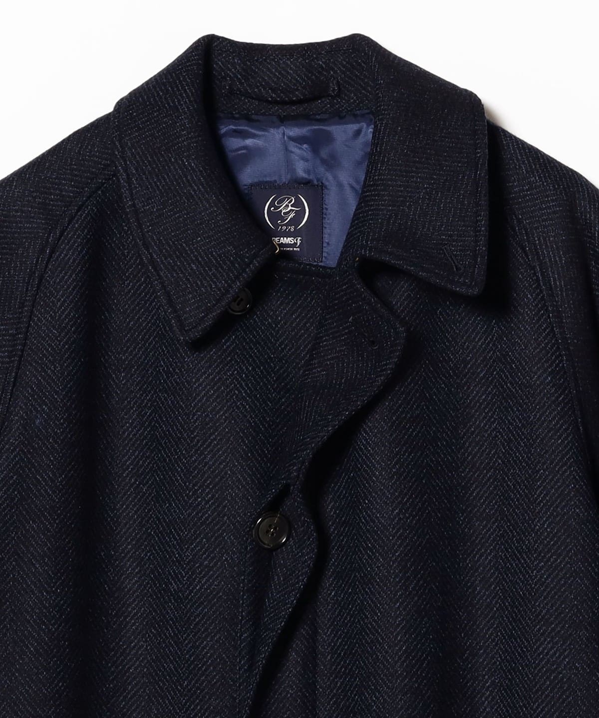 BEAMS F（ビームスF）LORO PIANA FABRIC ウール ヘリンボーン ラグラン