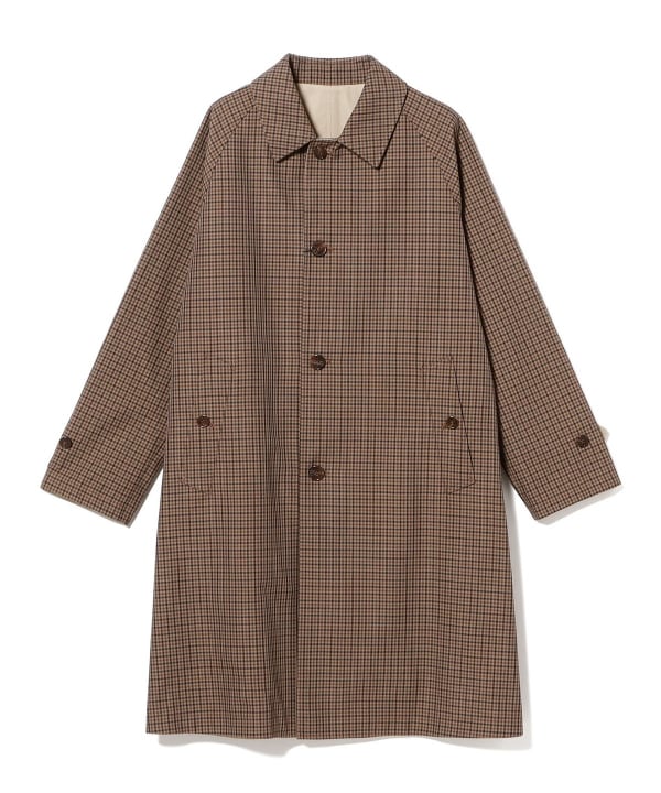 MACKINTOSH / BALFIELD ガンクラブチェック ラグランスリーブ リバーシブル バルカラーコート