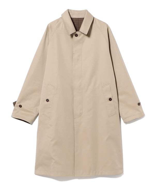 MACKINTOSH / BALFIELD ガンクラブチェック ラグランスリーブ リバーシブル バルカラーコート