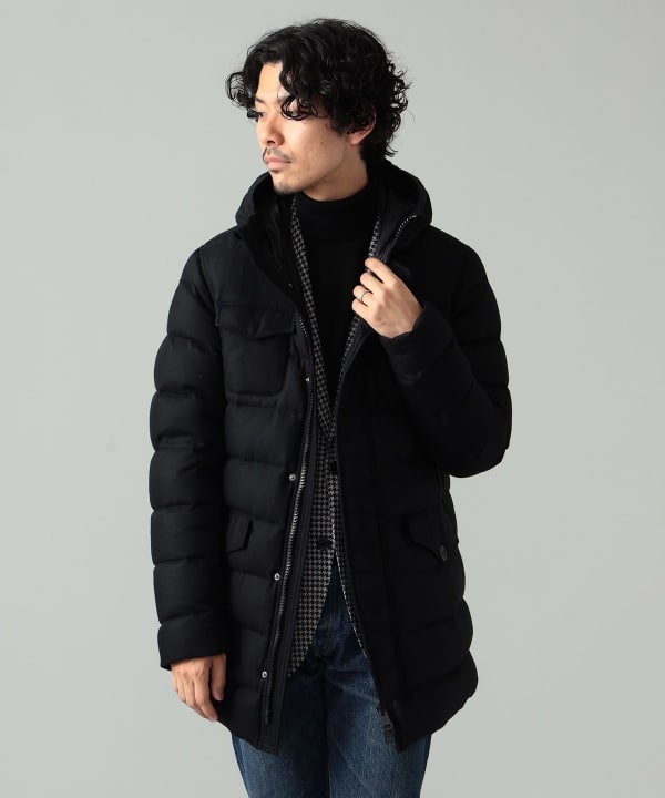 BEAMS F（ビームスF）HERNO × BEAMS F / 別注 4ポケット フーデッド