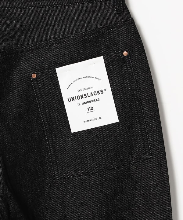 Traditional Weatherwear / UNIONSLACKS 112 ブラックデニム テーパードパンツ