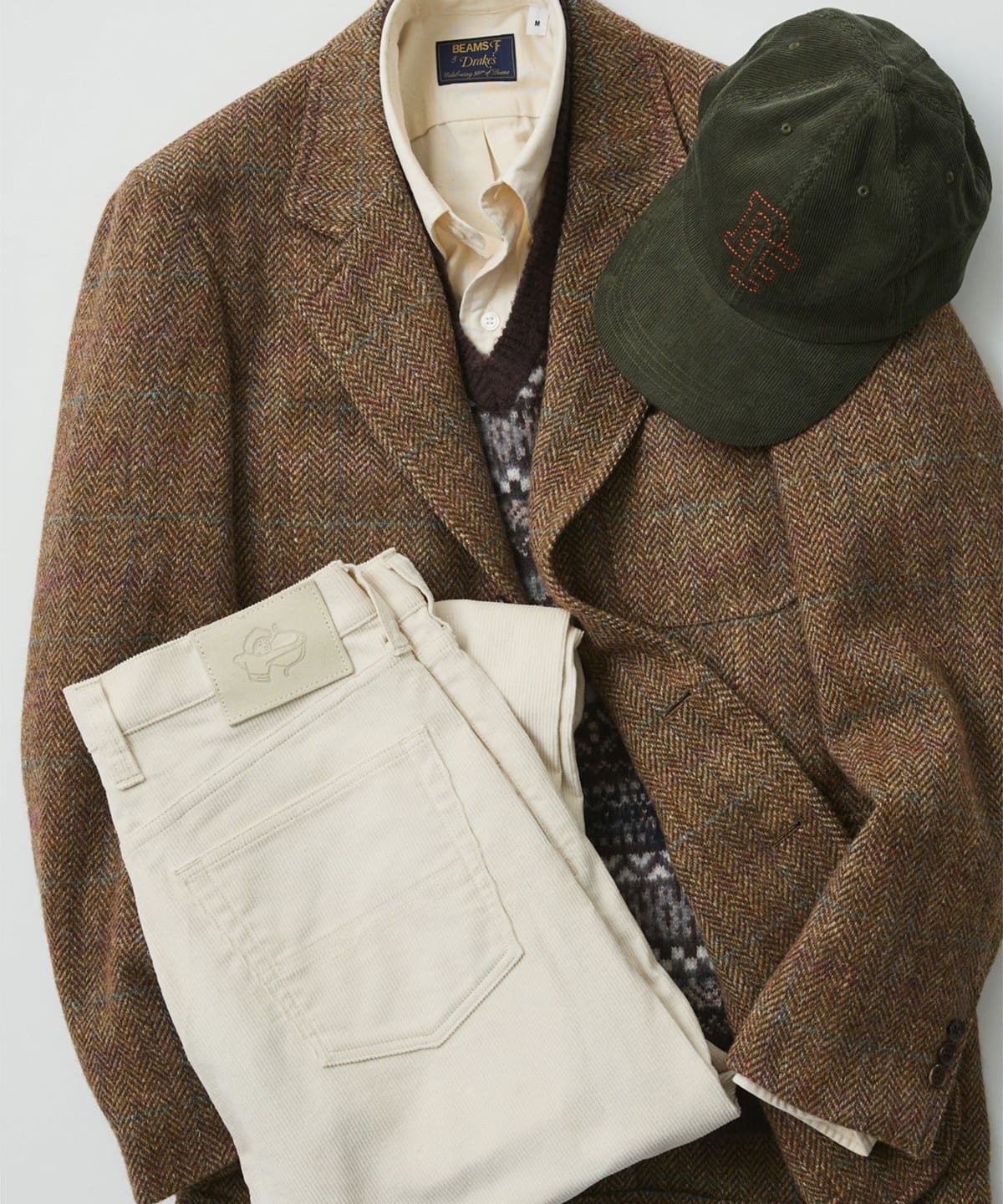 BEAMS F（ビームスF）【別注】Drake's × BEAMS F / コットン
