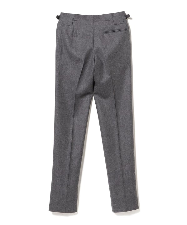 BEAMS F（ビームスF）【別注】IGARASHI TROUSERS / フランネル 2プリーツ サイドアジャスター スラックス（パンツ スラックス ）通販｜BEAMS