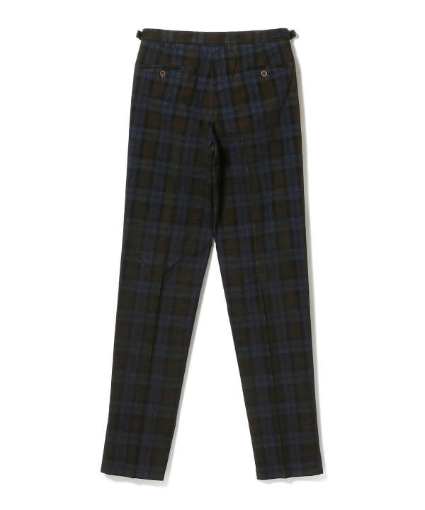 Beams F ビームスf Bernard Zins タータンチェック 2プリーツ サイドアジャスター ワイド スラックス パンツ スラックス 通販 Beams