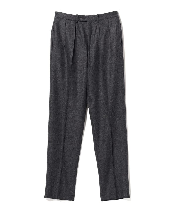 BEAMS F BEAMS BERNARD ZINS / Flannel 2-pleat wide slacks (pants