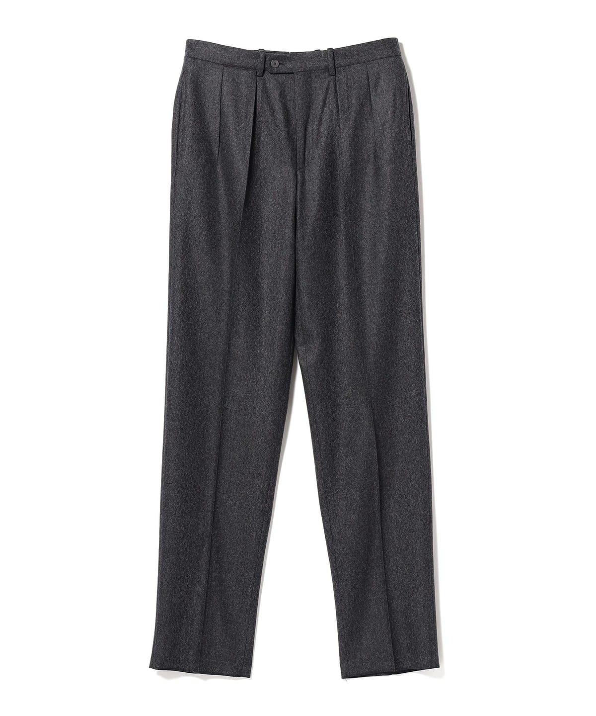BEAMS F BEAMS BERNARD ZINS / Flannel 2-pleat wide slacks (pants