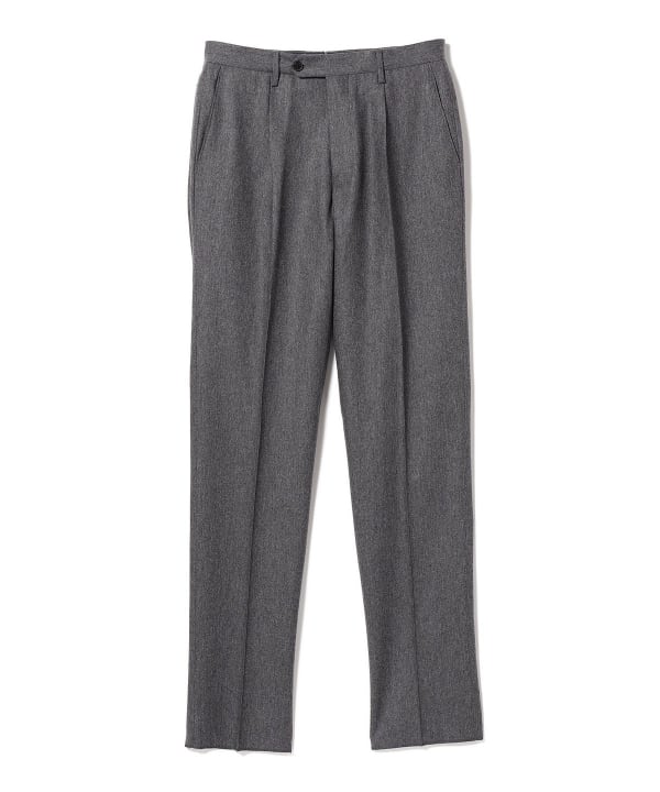 【美品】BEAMS f ジェルマーノ スラックス パンツ 50 グレー BEAMS F（ビームスF）【別注】GERMANO / サキソニー 1プリーツ