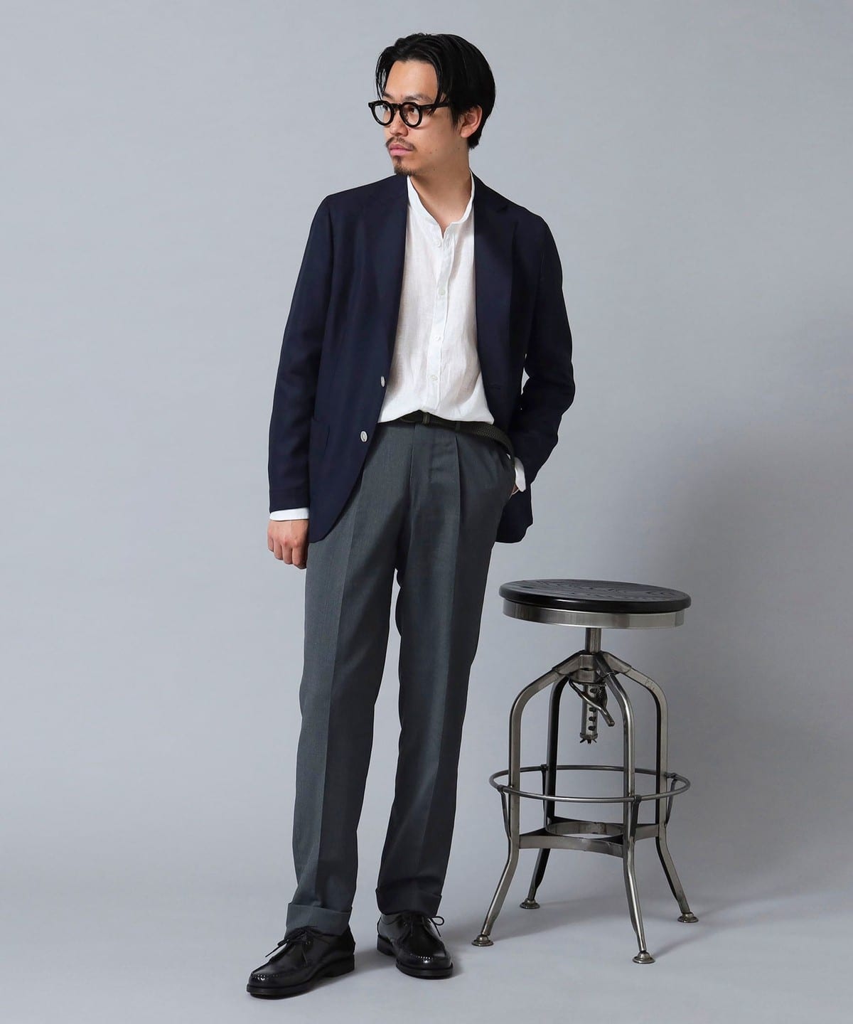 BEAMS F（ビームスF）【8/1再値下げ】MARLANE ウール ツイル 1プリーツ 