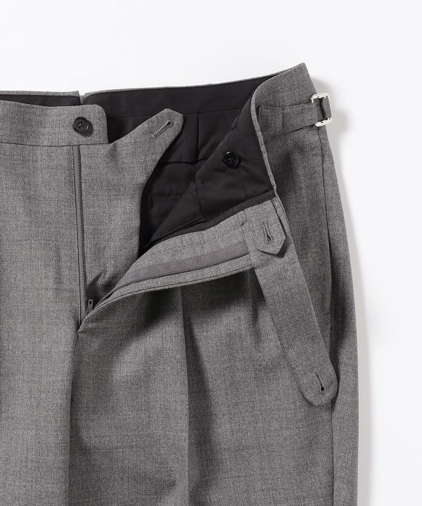 BEAMS F BEAMS BEAMS F / CANONICO Tropical wool 2 pleats side adjuster wide  slacks (pants slacks) mail order | BEAMS