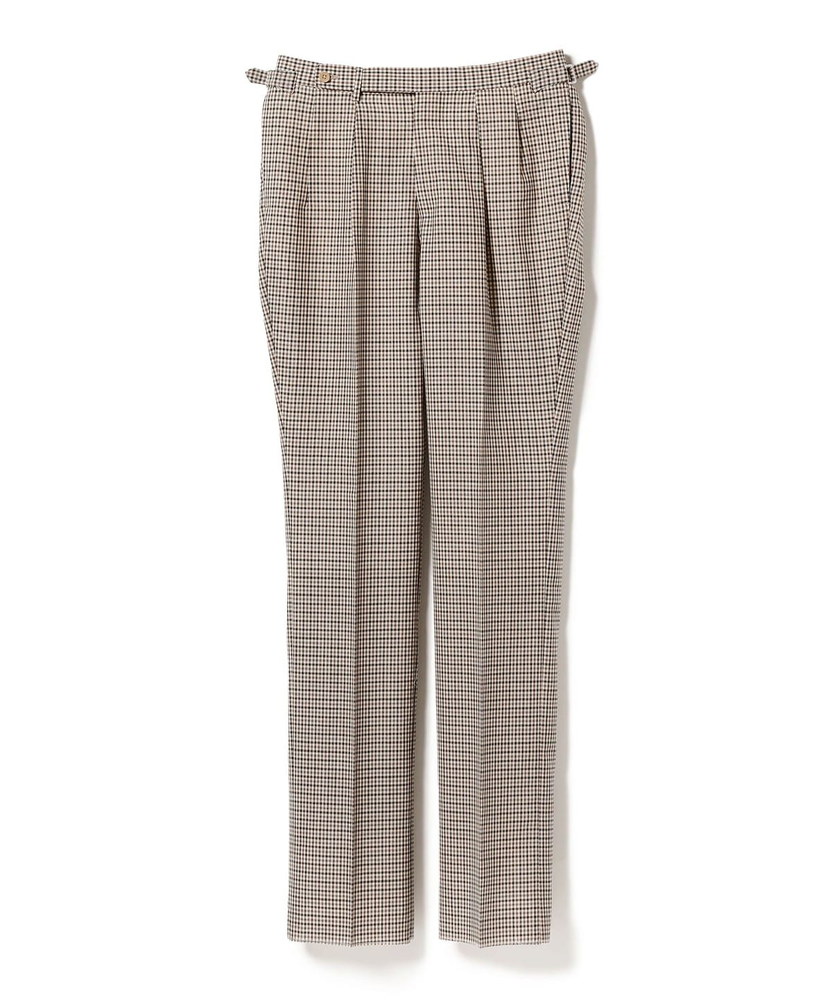 BEAMS F（ビームスF）CAMPORE ウール ガンクラブチェック 2プリーツ