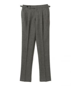 BEAMS F（ビームスF）【別注】IGARASHI TROUSERS / ハウンドトゥース 2プリーツ サイドアジャスター スラックス（パンツ  スラックス）通販｜BEAMS