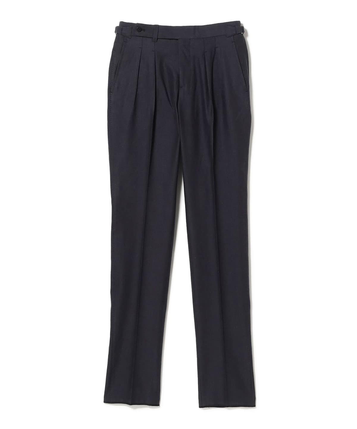 【別注】IGARASHI TROUSERS イガラシ トラウザーズ / リネンコットン 2プリーツ サイドアジャスター スラックス パンツ MEN NAVY/6 46 【別注】IGARASHI TROUSERS イガラシ トラウザーズ / リネンコットン 2プリーツ サイドアジャスター スラックス パンツ MEN NAVY/6 46